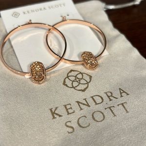 Kendra Scott Elora Rose Gold Hoop Earrings Rose Gold Drusy